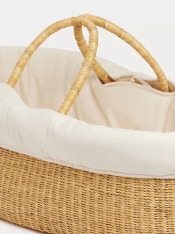 Bonpoint Acouffin Bassinet With Mattress And Cover Natural |Newborn & Baby Childcare