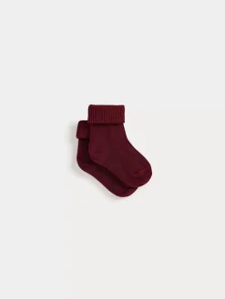 Bonpoint Adilson Socks Plum |Newborn & Baby Leggings And Socks