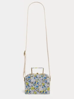 Bonpoint Aimane Valise Bag Blue Flowers |Child Accessories