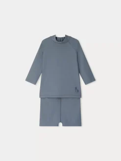 Bonpoint Aldwin Bathing Suit Slate Gray |Newborn & Baby Accessories
