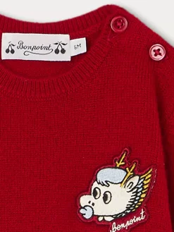 Bonpoint Almire Sweater Ruby |Newborn & Baby Sweaters And Cardigans