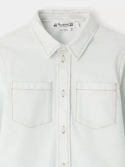 Bonpoint Altman Shirt Aqua Blue |Child Tops
