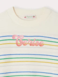 Bonpoint Anumati Sweater Multicolored Stripes |Child Cardigans And Sweaters
