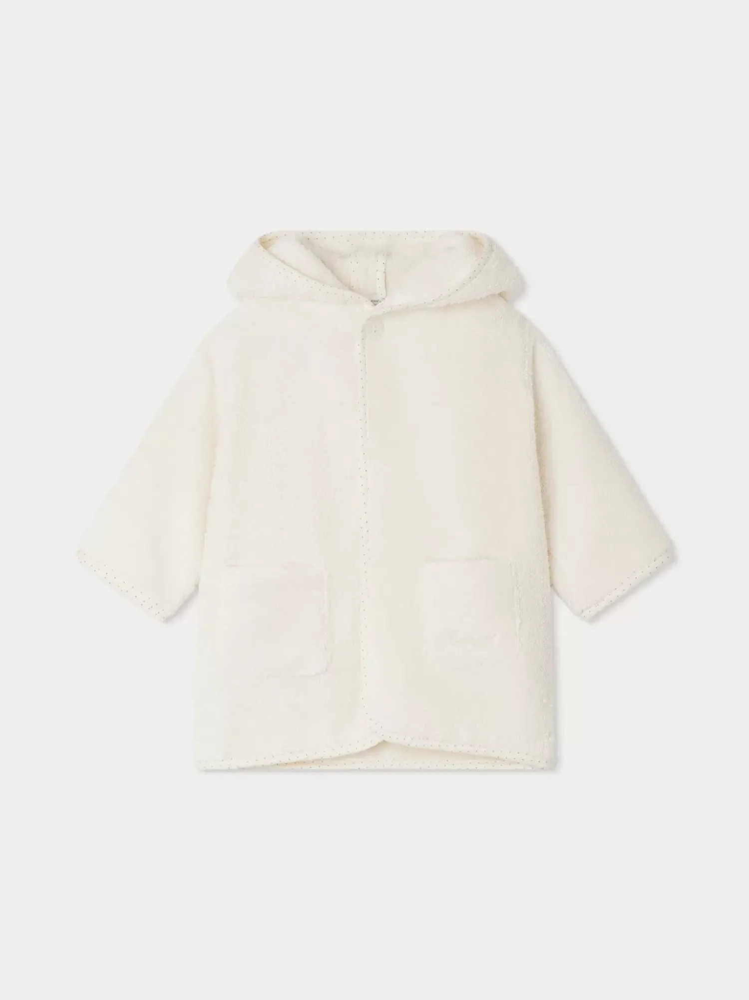 Bonpoint Apeign Terry Cloth Bathrobe Milk White |Newborn & Baby Childcare