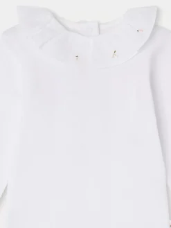 Bonpoint April Onesie Natural White |Newborn & Baby Onesies And Pajamas