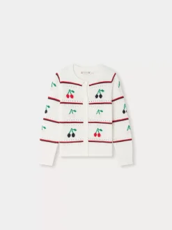 Bonpoint Armel Cardigan White Milk |Child Cardigans And Sweaters