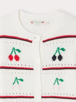 Bonpoint Armel Cardigan White Milk |Child Cardigans And Sweaters