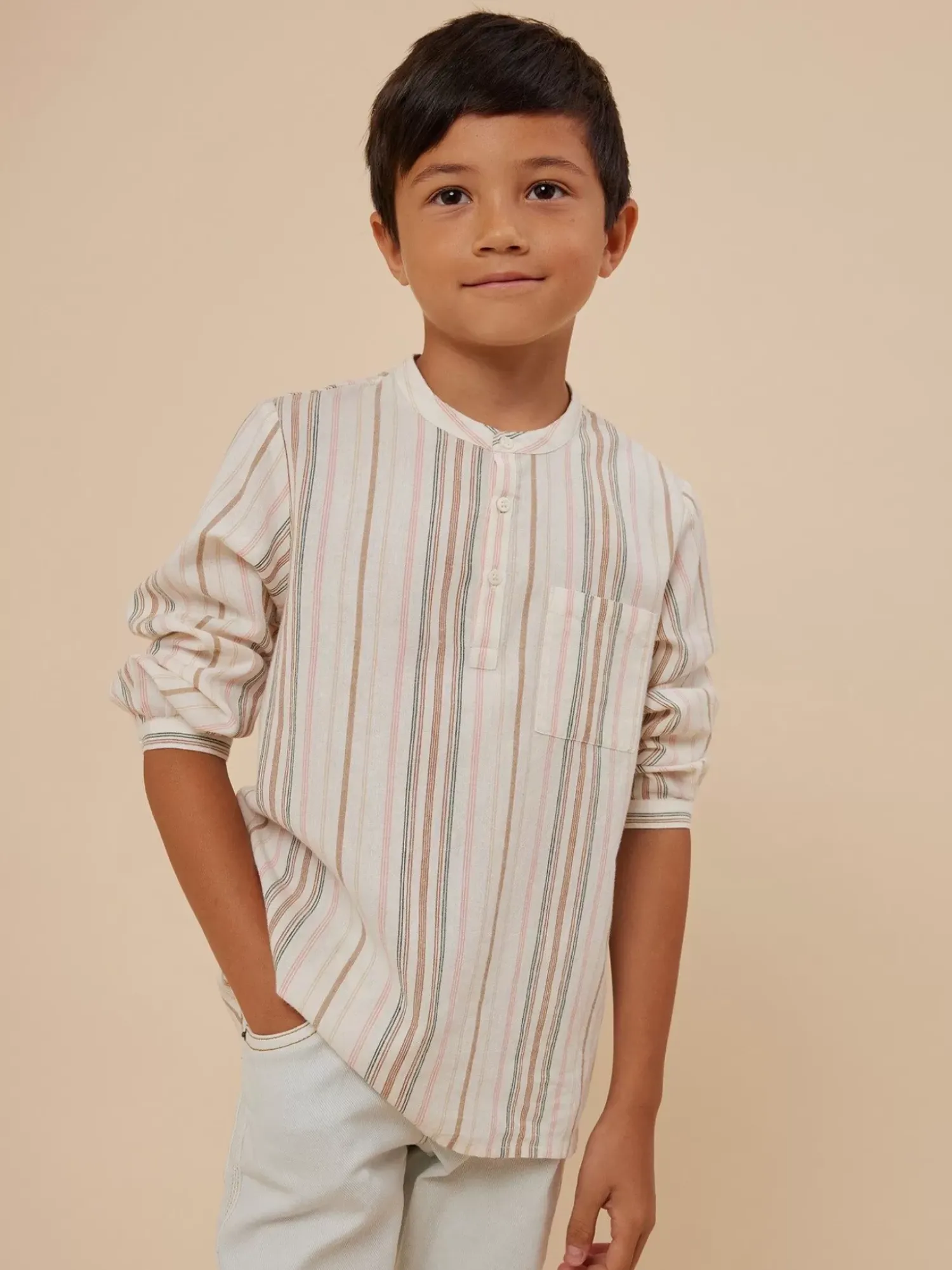 Bonpoint Artiste Shirt Multicolored Stripes |Child Tops