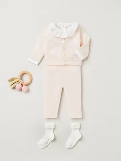 Bonpoint Azia Cardigan Light Pink |Newborn & Baby Sweaters And Cardigans