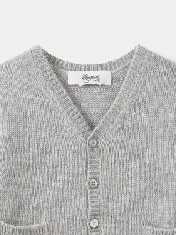 Bonpoint Babies' Cardigan Heathered Gray |Newborn & Baby Sweaters And Cardigans