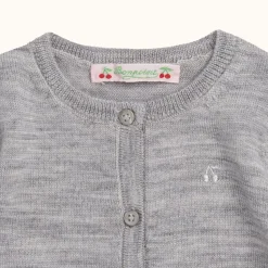 Bonpoint Babies' Cardigan Heathered Gray |Newborn & Baby Sweaters And Cardigans