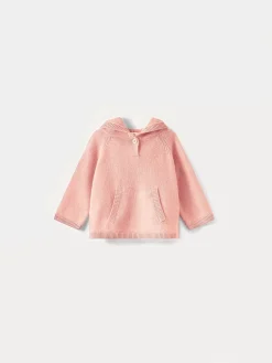 Bonpoint Baby Cashmere Sweater Faded Pink |Newborn & Baby Sweaters And Cardigans