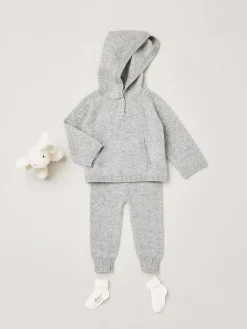 Bonpoint Baby Cashmere Sweater Heathered Gray |Newborn & Baby Sweaters And Cardigans