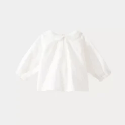 Bonpoint Baby Cotton Voile Blouse Milk White |Newborn & Baby Tops