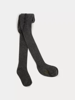 Bonpoint Baby Ribbed Tights Dark Heathered Gray |Newborn & Baby Leggings And Socks