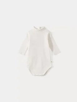 Bonpoint Baby Turtleneck Onesie Milk White |Newborn & Baby Onesies And Pajamas