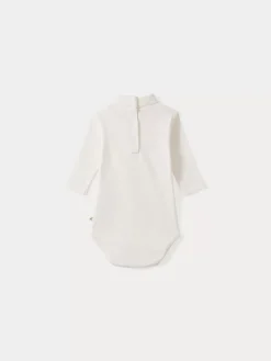 Bonpoint Baby Turtleneck Onesie Milk White |Newborn & Baby Onesies And Pajamas