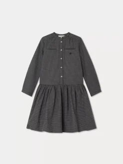 Bonpoint Becky Dress Medium Gray |Child Dresses