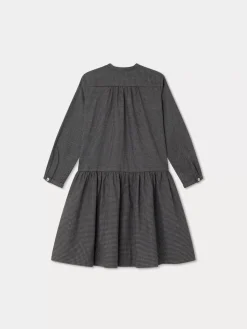 Bonpoint Becky Dress Medium Gray |Child Dresses