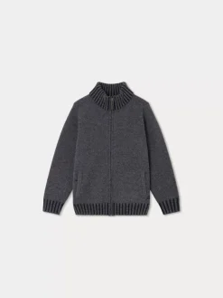 Bonpoint Berny Cardigan Slate Blue |Child Cardigans And Sweaters