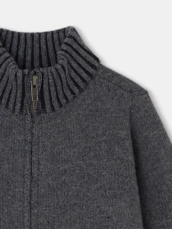 Bonpoint Berny Cardigan Slate Blue |Child Cardigans And Sweaters