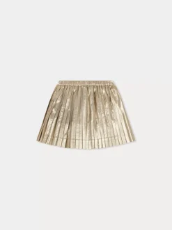 Bonpoint Beryl Pleated Skirt Gold |Child Skirts