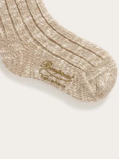 Bonpoint Bethine Socks Flecked Alabaster White |Newborn & Baby Leggings And Socks