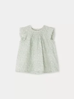 Bonpoint Blouse Narni Vert Intermediaire |Newborn & Baby Tops