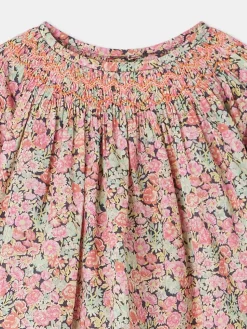 Bonpoint Blouse Smockee Griotte Corail |Newborn & Baby Tops