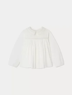 Bonpoint Blouse Tate Blanc Lait |Child Tops