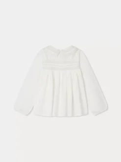 Bonpoint Blouse Tate Blanc Lait |Child Tops