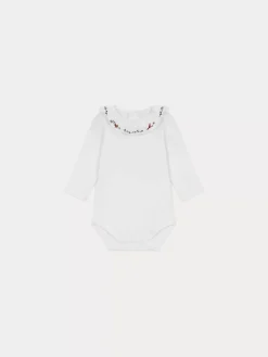 Bonpoint X Khaite Bird Onesie White |Newborn & Baby Onesies And Pajamas