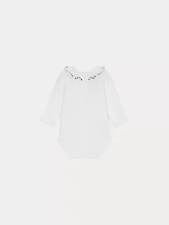 Bonpoint X Khaite Bird Onesie White |Newborn & Baby Onesies And Pajamas