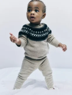 Bonpoint X Khaite Laina Sweater Mottled Beige |Newborn & Baby Sweaters And Cardigans