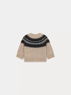 Bonpoint X Khaite Laina Sweater Mottled Beige |Newborn & Baby Sweaters And Cardigans