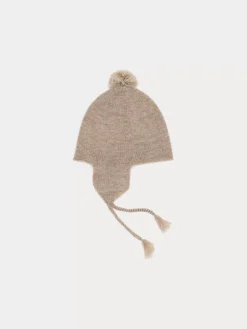 Bonpoint X Khaite Tinna Bonnet Heathered Beige |Newborn & Baby Socks And Accessories