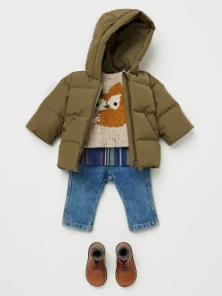 Bonpoint Bozen Down Jacket Khaki |Newborn & Baby Outerwear