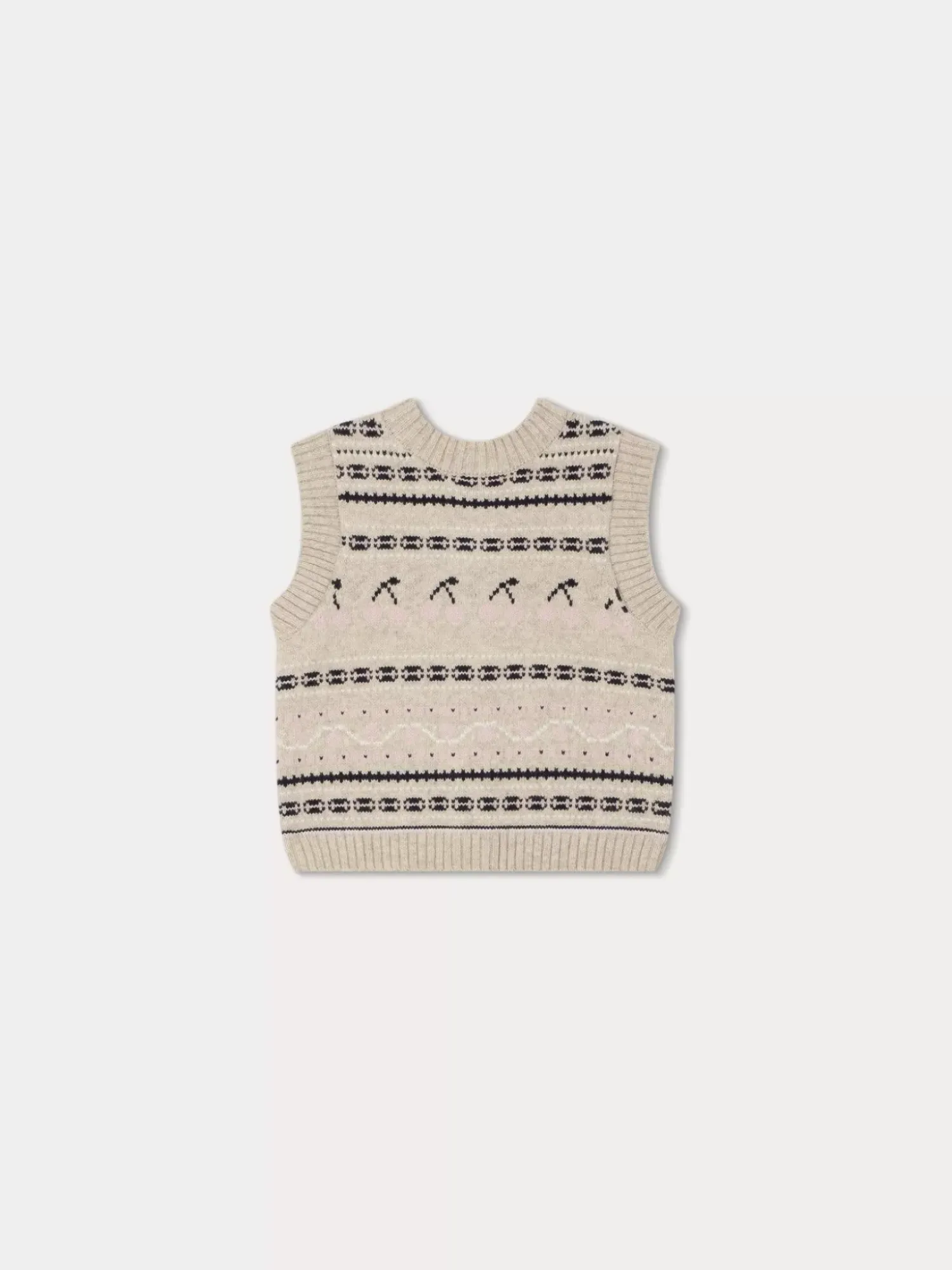 Bonpoint Brianna Sweater Vest Heathered Gray |Child Cardigans And Sweaters