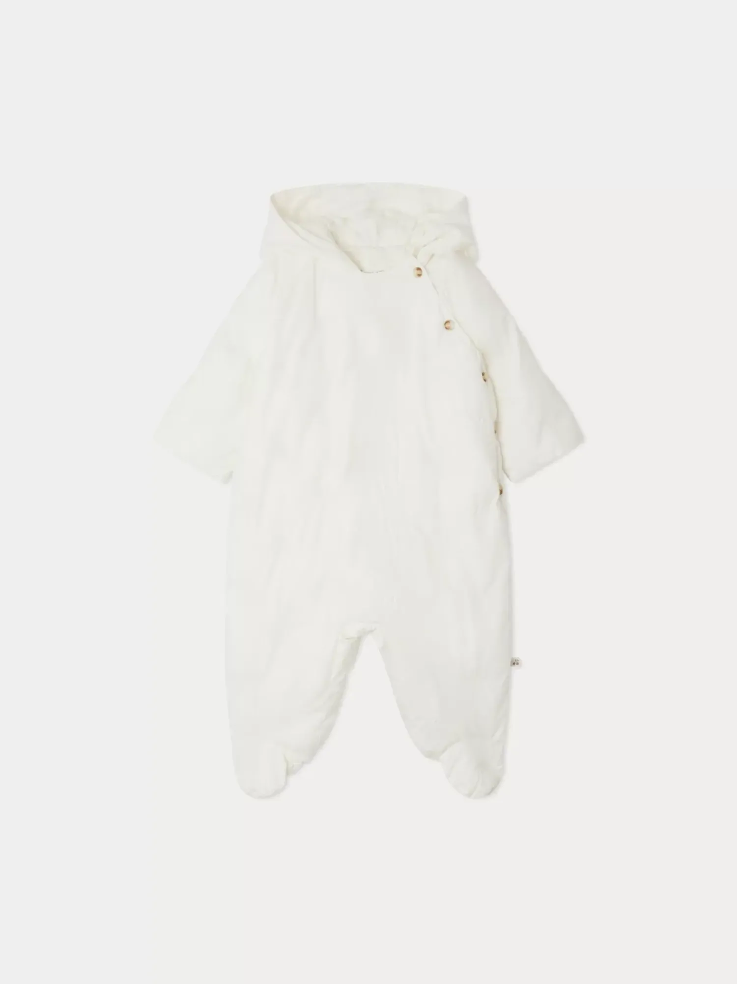 Bonpoint Caramelo Snowsuit Milk White |Newborn & Baby Outerwear