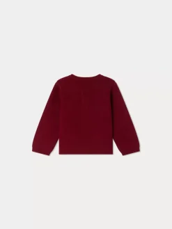 Bonpoint Cardigan Carina Bordeaux |Newborn & Baby Sweaters And Cardigans