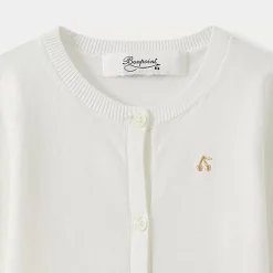 Bonpoint Cardigan Milk White |Newborn & Baby Sweaters And Cardigans