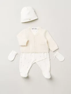Bonpoint Cashmere Baby Cardigan Milk White |Newborn & Baby Sweaters And Cardigans