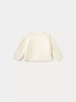 Bonpoint Cashmere Baby Cardigan Milk White |Newborn & Baby Sweaters And Cardigans