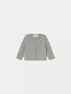 Bonpoint Cashmere Cardigan For Baby Heathered Gray |Newborn & Baby Sweaters And Cardigans