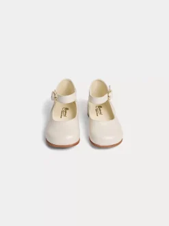 Bonpoint Chaussures Premiers Pas Bijou Ecru |Newborn & Baby Shoes