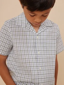 Bonpoint Chemise Steve Vert De Gris |Child Tops