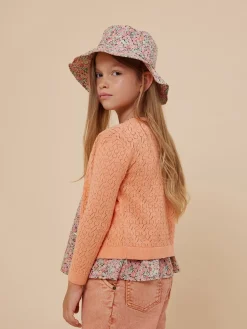 Bonpoint Cherry Cardigan Apricot |Child Cardigans And Sweaters