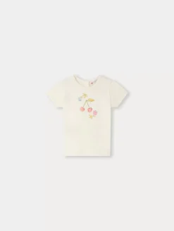Bonpoint Cira T-Shirt Ecru |Newborn & Baby Tops