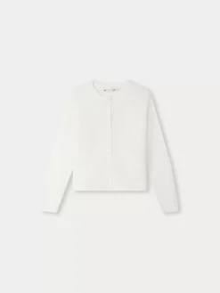 Bonpoint Clarisse Cardigan Milk White |Child Cardigans And Sweaters