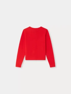 Bonpoint Clarisse Cardigan Poppy Red |Child Cardigans And Sweaters